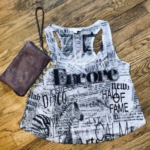 XX1 News Themed Loose Flowy Tank Top